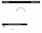 Drum Brake Shoe-premium Shoes Centric 111.01970. Fixed Price $75.95.